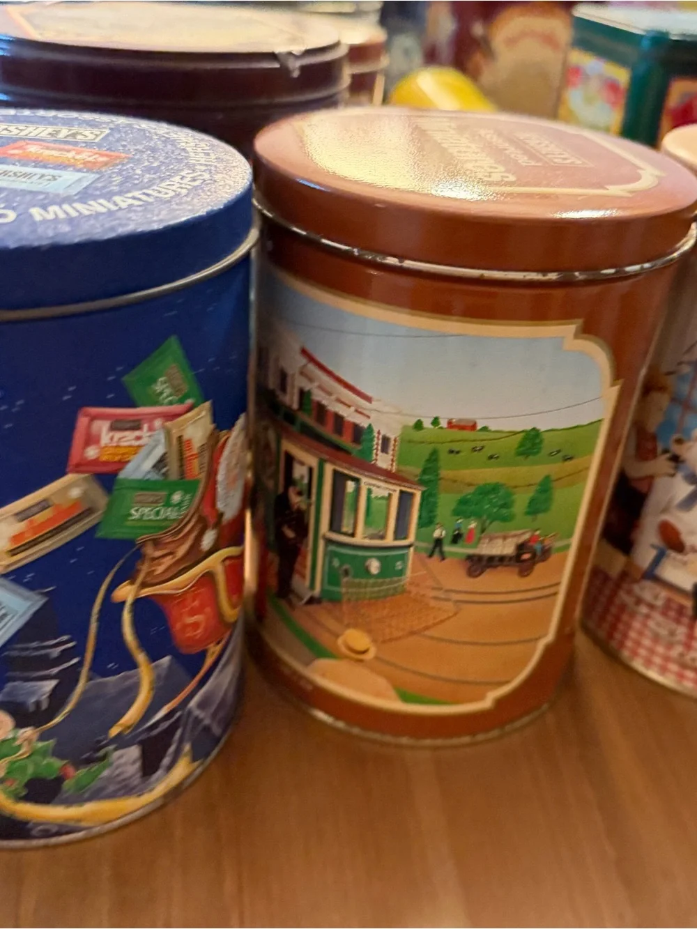 Vintage Advertising Tin Can Box Lot of 35 Hershey, Pepsi, Nestle, Planters GOOD